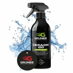 PŁYNNE SZKŁO WOSK GRUNEE CERAMIC QD na mokro do auta + GRATIS zapach NEWCAR