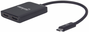 Adapter MANHATTAN 152969 USB-C - 2x HDMI
