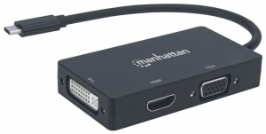 Adapter MANHATTAN 152983 USB-C - HDMI/DVI/VGA