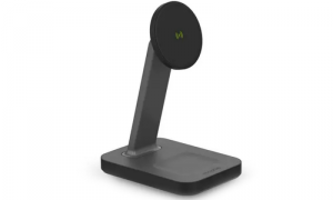Mophie Snap+ charging stand pad - stojąca ładowarka bezprzewodowa do dwóch urządzeń kompatybilna z MagSafe 15W (black)