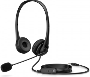 Słuchawki z mikrofonem Na głowę HP 428H6AA (3.5 mm wtyk/Czarny)