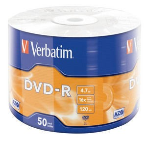 DVD-R VERBATIM 4.7 GB 16x Cake Box 50  szt.
