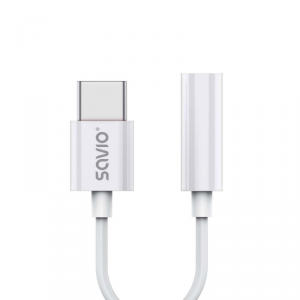 Adapter SAVIO AK-51 USB typ C - MiniJack 3.5 mm