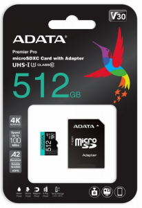 Karta pamięci A-DATA 512 GB Adapter