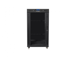 SZAFA INSTALACYJNA RACK STOJĄCA 19 22U 600X800 CZARNA DRZWI SZKLANE LCD LANBERG (FLAT PACK) V2