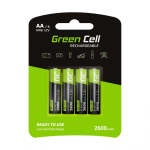 Baterie GREEN CELL NiMH AA 2600mAh 4 szt. GR01