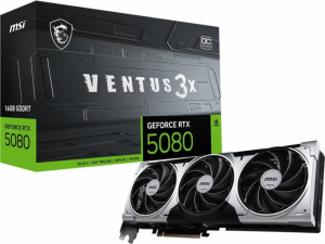 Karta graficzna MSI GeForce RTX 5080 Ventus 3X OC Plus 16GB GDDR7 DLSS4 (GeForce RTX 5080 16G VENTUS 3X OC P)