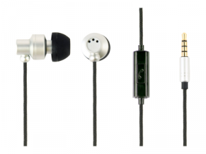 Słuchawki douszne z mikrofonem GEMBIRD MHS-EP-CDG-S Paris (1.2m /3.5 mm minijack wtyk/Srebrny)