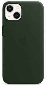 Etui skórzane z MagSafe do iPhonea 13 - zielona sekwoja