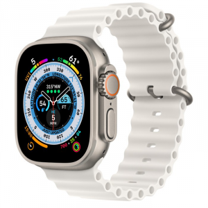 Watch Ultra GPS + Cellular Koperta 49 mm tytanowa z paskiem Ocean w kolorze białym APPLE WatchOS 9 Biały