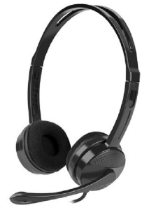 Słuchawki nauszne z mikrofonem NATEC Canary NSL-1295 (2m /2x 3.5 mm wtyk/Czarny)
