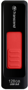 Pendrive (Pamięć USB) TRANSCEND 128 GB USB 3.0 Czarno-czerwony