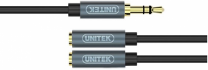 UNITEK MiniJack 3.5mm (męski) - MiniJack 2x 3.5 mm (żeński) 0.2m /s1x MiniJack 3.5 mm (wtyk) 2x MiniJack 3.5 mm (gniazdo)