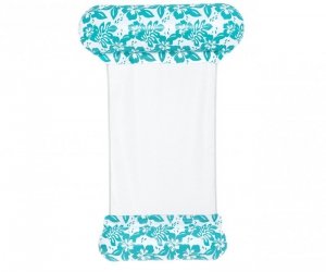 Bestway 43839 Fotel Leżak siatkowy do pływania Miętowe kwiaty 1.45m x 87cm