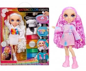 MGA 507581  Rainbow High Watercolor And Create Lalka Do Malowania Z Fioletowymi Oczami