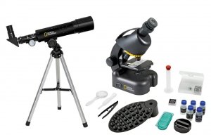 Zestaw Bresser National Geographic: teleskop 50/360 AZ i mikroskop 40x–640x