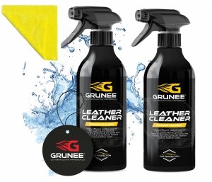 ZESTAW GRUNEE 2 x LEATHER CLEANER ŚRODEK DO CZYSZCZENIA SKÓRY AUTA+GRATIS
