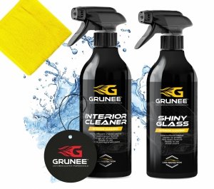 ZESTAW GRUNEE 2x0,5L - Shiny Glass + Interior Cleaner