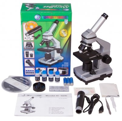 Mikroskop Bresser Junior 40x–1024x, bez futerału