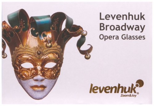Lornetka teatralna Levenhuk Broadway 325F (czarna, z oświetleniem LED i łańcuszkiem)