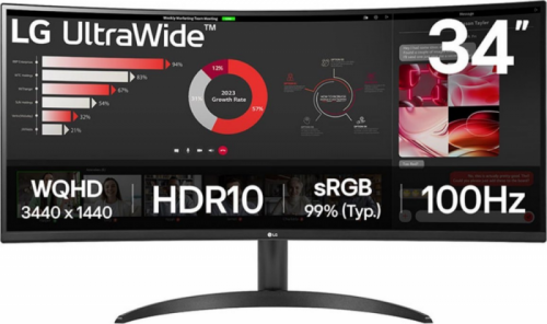 Monitor LG 34WR50QK-B (34&quot; /VA /100Hz /3440 x 1440 /Czarny)