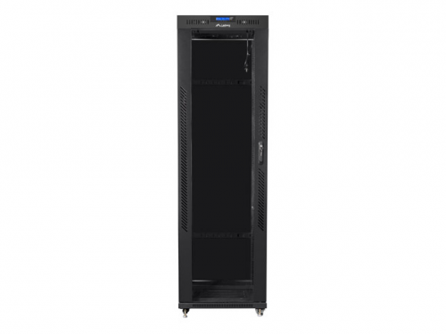 SZAFA INSTALACYJNA RACK STOJĄCA 19&quot; 42U 600X800 CZARNA DRZWI SZKLANE LCD LANBERG (FLAT PACK)