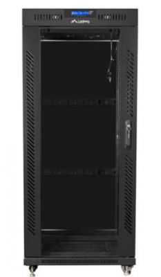 SZAFA INSTALACYJNA RACK STOJĄCA 19&quot; 37U 800X1000 CZARNA DRZWI SZKLANE LCD LANBERG (FLAT PACK) V2