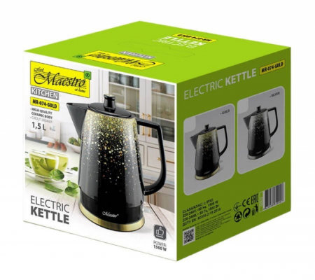 Czajnik MAESTRO MR-074 Złoty (1.5L /1500W /Czarno-złoty )