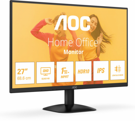 Monitor AOC Q27B35E (27" /IPS /75Hz /2560 x 1440 /Czarny)