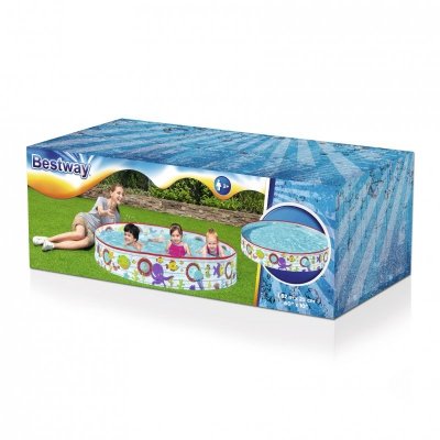 Bestway 55029 BASENIK ROZPOROWY FILL &#039;N FUN BURTA STATKU Z OKIENKAMI 152cm x 25cm