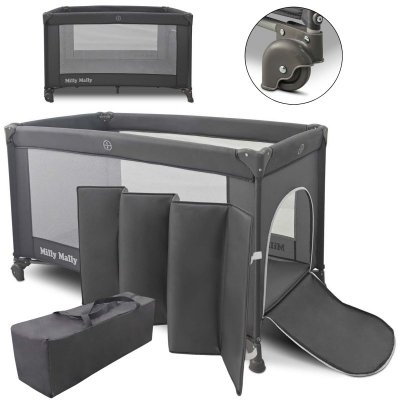 Milly Mally Łóżeczko turystyczne Mirage Dark Grey