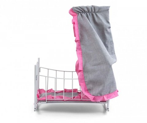 Milly Mally Łóżeczko-Kołyska dla lalek Lily z baldachimem Prestige Pink