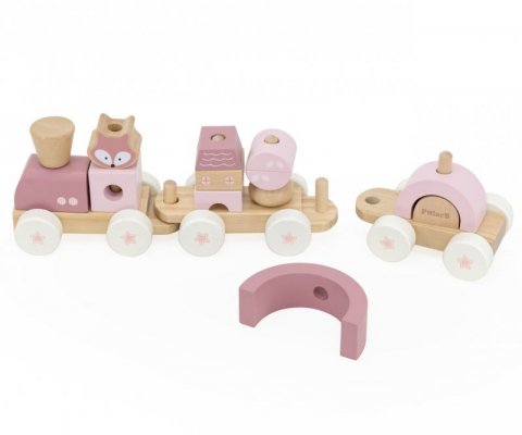Viga 44269 PolarB Drewniany pociąg z elementami do układania