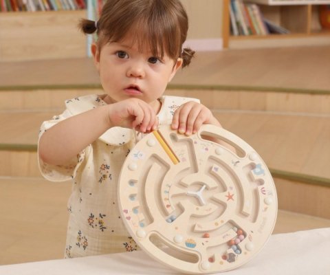 Viga 44283 PolarB Drewniany Labirynt Magnetyczny – Gra Zręcznościowa