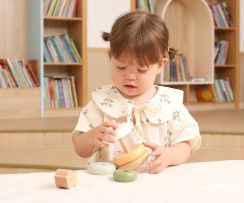 Viga 44298 PolarB Drewniana wieża do układania – Ptaszek