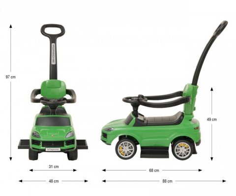 Milly Mally Pojazd z rączką Porsche Cayenne Green