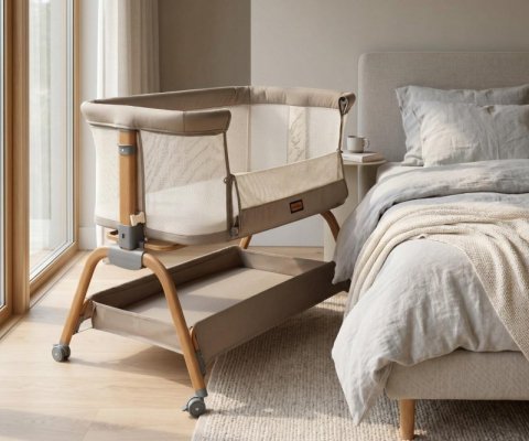 Milly Mally Łóżeczko Dostawne Nino Beige