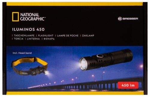 Latarka Bresser National Geographic ILUMINOS 450 LED z mocowaniem na głowę