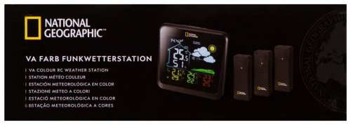 Kolorowa stacja meteorologiczna Bresser National Geographic VA z 3 czujnikami zewnętrznymi