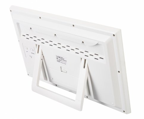Zegar ścienny Bresser MyTime Jumbo LCD, biały