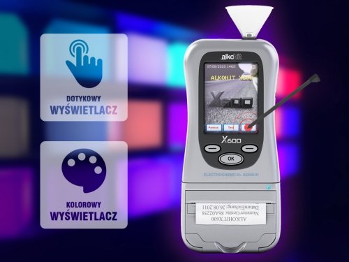 Alkomat Alkohit X600 z wbudowaną drukarką