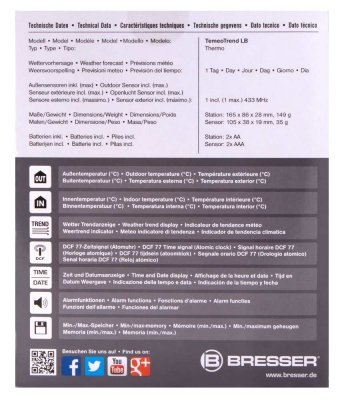 Stacja meteorologiczna Bresser TemeoTrend LB RC