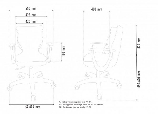 Krzesło Norm Visto 03 Rozmiar 6 159-188 #R1