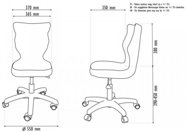Krzesło Petit Biały Visto 01 Rozmiar 4 Wzrost 133-159 #R1