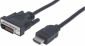MANHATTAN HDMI (męski) - DVI-D 24+1 (męski) 1.8 m 1.8m /s1x HDMI (wtyk) DVI-D 24+1 (wtyk) 