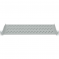 Półka 1U 150mm Rack 19, 2 pkt mocowania, perforowana, szara 