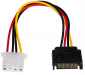 Kabel zasilający AKYGA SATA (gniazdo) - Molex (wtyk) 0.15m. AK-CA-11 