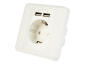GEMBIRD EG-ACU2A2-01 Gembird gniazdo podtynkowe 230V pojedyncze + 2x USB 2.4A Schuko 