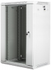 Szafa instalacyjna wisząca 19'' 18U 600X450mm szara (drzwi szklane) 
