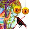 Balon straszak na ptaki z odblaskami i wstążką